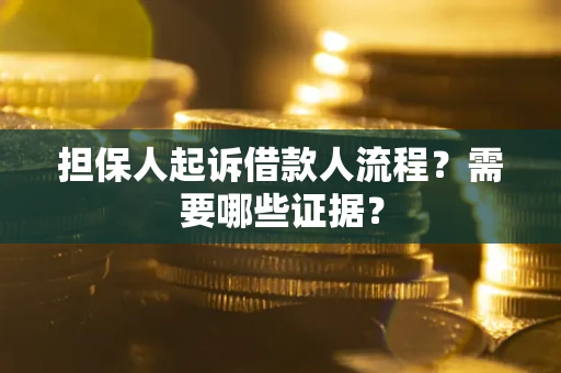 济南担保人起诉借款人流程？需要哪些证据？
